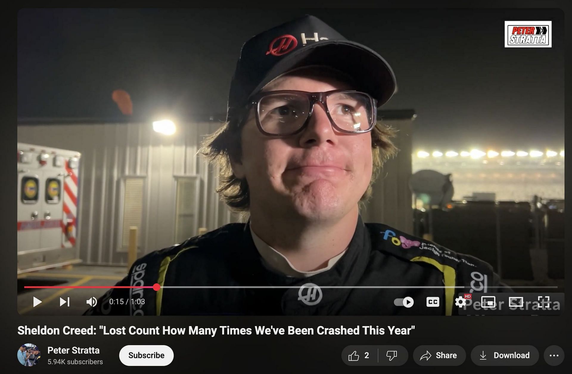 Sheldon Creed's interview with Peter Stratta after Atlanta Wreck